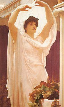 Vestalinnen blieben im antiken Rom während ihrer ganzen Priesterinnenzeit von 30 Jahren Jungfrauen Gemälde von Frederic Leighton († 1896)