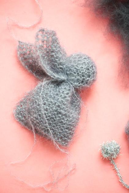 square knit pattern bunny