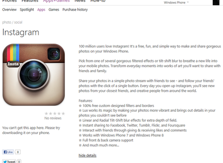 Instagram für Windows Phone 8? Kommt ab Mai 2013