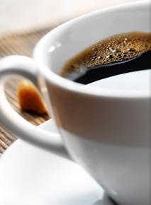 Die erste leckere Tasse Kaffee am Morgen. Ein Genuss!