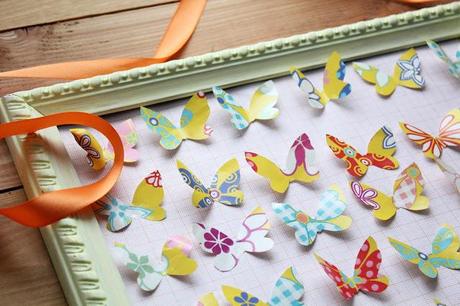 Mini-DIY: Schmetterling im Bilderrahmen. Oder: Frühling an der Wand.