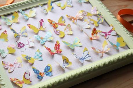 Mini-DIY: Schmetterling im Bilderrahmen. Oder: Frühling an der Wand.