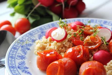 Healthy food: Ofentomaten & Couscous- Salat {Ein fotografischer Versuch}