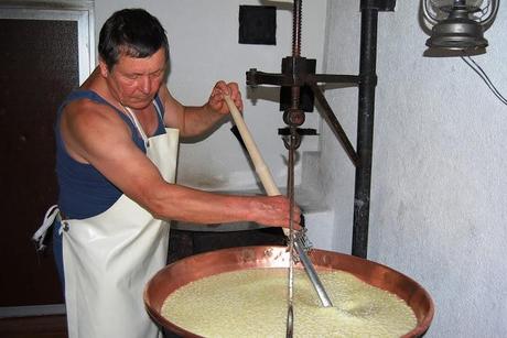 Käseproduktion mit Alpenpanorama: Dem Senner über die Schulter geschaut