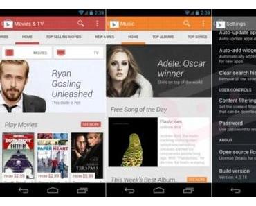 Leak vom Google Play Store 4.0 veröffentlicht – Fotos und Video