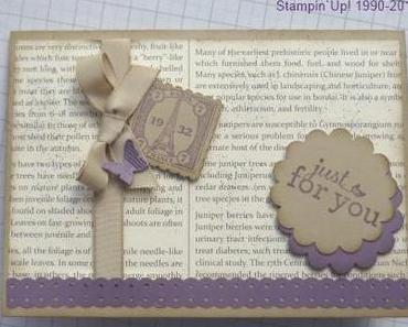 Basteltipp – Grußkarte mit Stempel “just for you”