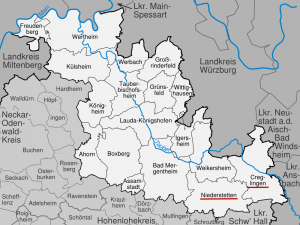 Niederstetten - Karte (Main-Tauber-Kreis)