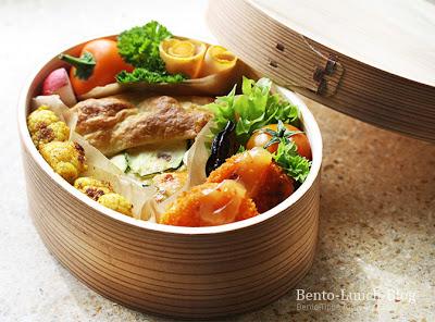Bento #129: Gemüse-Blätterteig-Kuchen & Curry-Blumenkohl