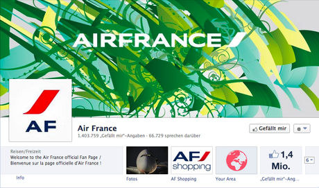 Titelbild Air France Facebook