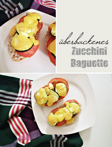 schnelles überbackenes Zucchini-Baguette