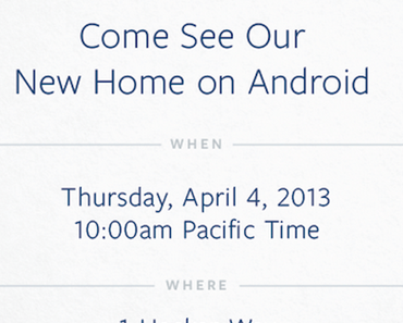 Facebook-Event am 4. April, kommt das Facebook-Phone?