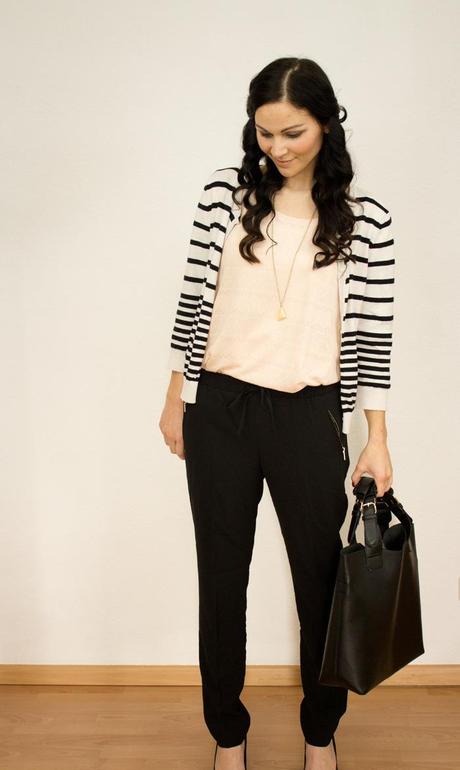 Outfit: Black & White With A Little Bit Of Stripes