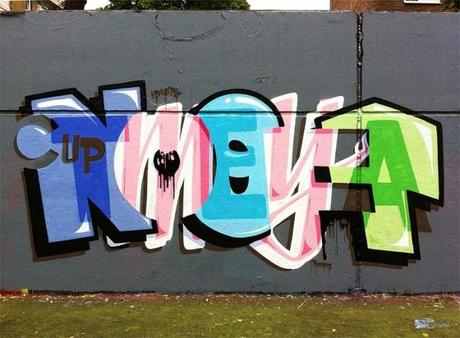 Wort in Wort Graffiti von Peter Preffington