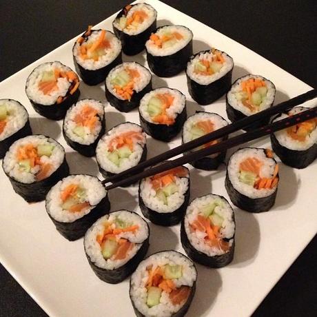  Yummy selfmade Sushi with Salmon - very easy to do and so delicious