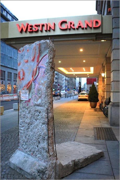 Westin Grand Hotel Berlin with piece of the historic Berlin Wall
