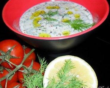 Kalte Gurken-Joghurt Suppe nach einem Rezept von Johann Lafer