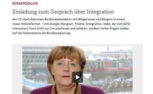 Angela Merkel am 19.04. live im Hangout bei Google+