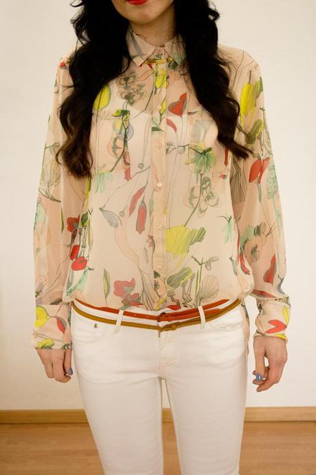 Outfit 2: Floral Pattern Blouse