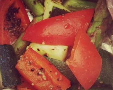 Grillgemüsepäckchen mit Spargel