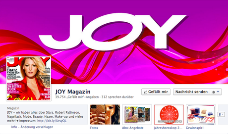 Joy facebook Seite