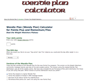 Wendie Plan Calculator