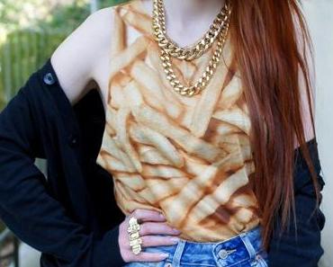 Blumengekrönte Frittenkönigin