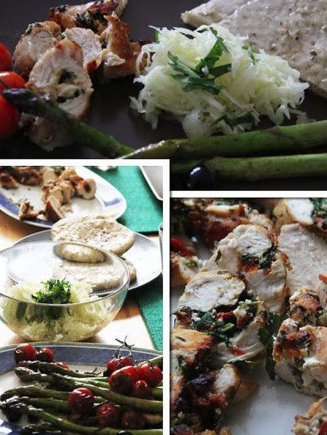 13 Tag.- Jamie Oliver 30 Minuten Menü - Gefüllte Hähnchenbrüste auf Zyprische Art