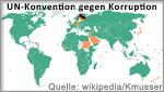 Karte: UN-Konvention gegen Korruption