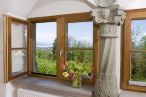 Holzfenster im Eigenheim