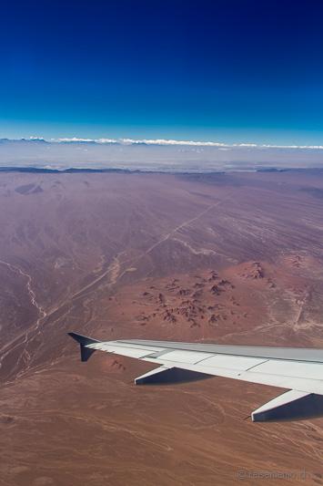 Atacama Wüste aus dem Flugzeug