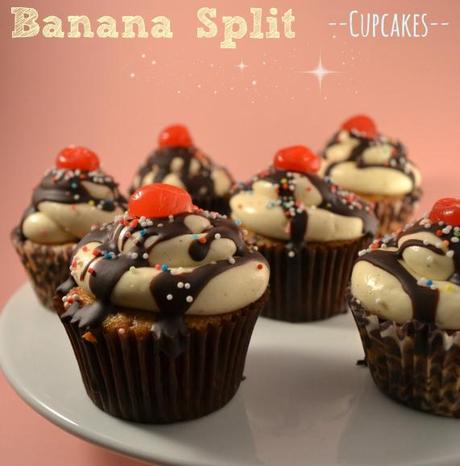 Banana Split Cupcakes