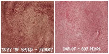 wet 'n' wild penny = Dupe zu Inglot 407 pearl?
