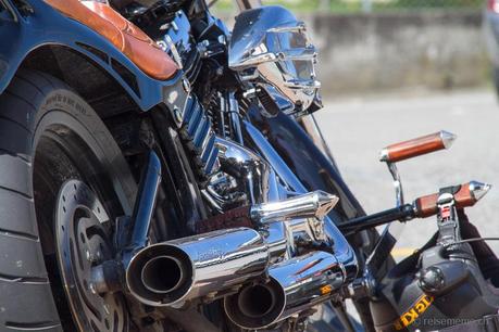 Spezial Auspuffanlage der Custom Harley-Davidson Softtail