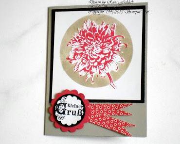 Blumengruß mit der Maskentechnik