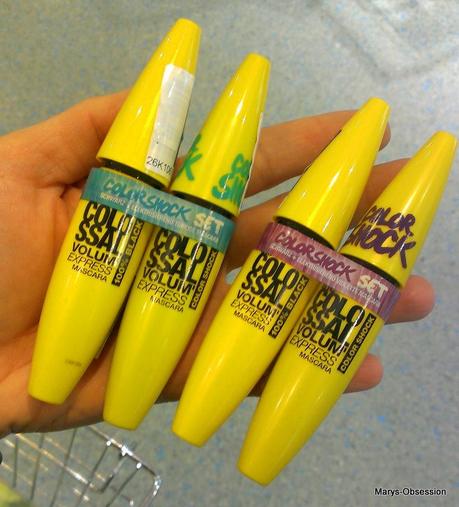 BUNTE MASCARAS: Maybelline The Colossal Volum`Express COLOR SHOCK
