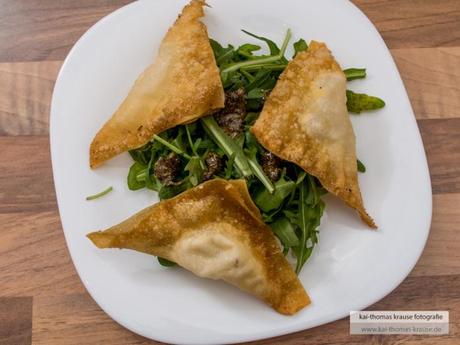 Salat mit Kürbiskernpesto und Ziegenfrischkäse (by Kai's Kitchen Blog)
