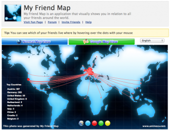Facebook Friend World Map
