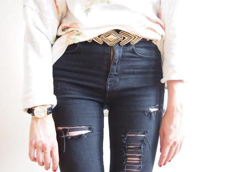 DIY ripped Jeans