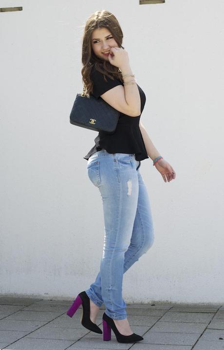 Peplum, Jeans and Vintage Chanel