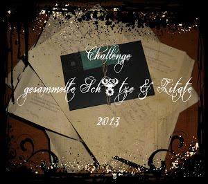 Die Challenge gesammelte Schätze & Zitate geht auch in 2013 weiter