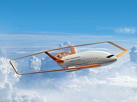Zukunftsvisionen- Flugzeug mit Cabriofeeling