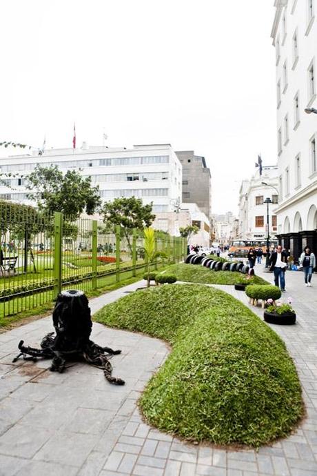 Grünflächen in der Altstadt von Lima