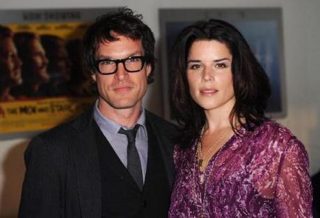 LONDON, ENGLAND - OCTOBER 15:  Actress Neve Campbell and husband John Light arrive for the premiere of 'The Men Who Stare At Goats' during the Times BFI 53rd London Film Festival at the Odeon Leicester Square on October 15, 2009 in London, England.  (Photo by Samir Hussein/Getty Images)