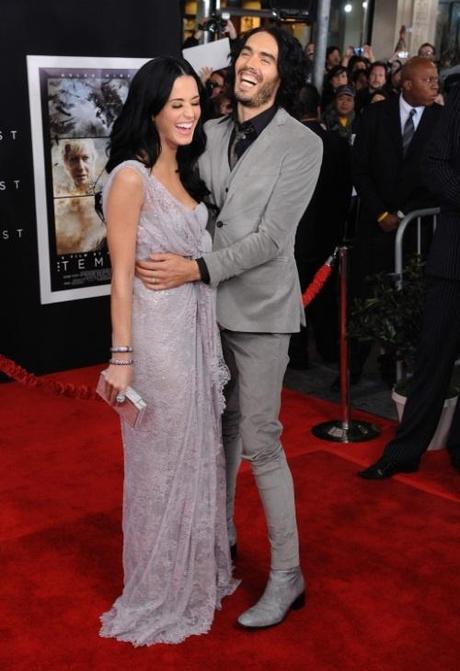 Actor Russell Brand, a cast member in the motion picture fantasy The Tempest , attends the premiere of the film with his wife, singer Katy Perry at the El Capitan Theatre in Los Angeles on December 6, 2010. UPI/Jim Ruymen Photo via Newscom