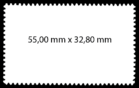 ein sehr großes Format für Briefmarken
