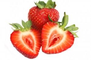 geschnittene Erdbeeren