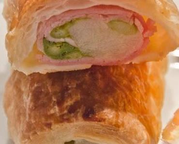 Spargelpäckchen mit Schinken