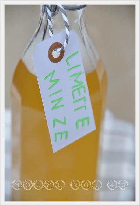 Limette Minze Sirup -  lime mint syrup