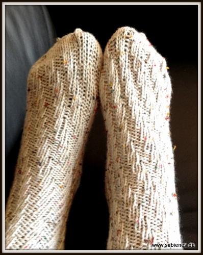 Selbstgestrickte Socken