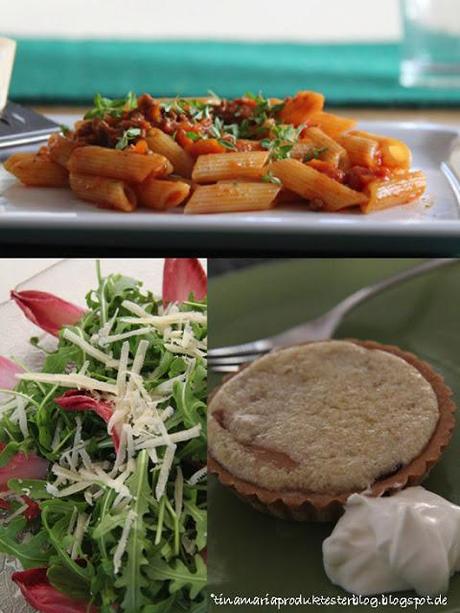  Jools´Pasta Chicorée-Rucola-Salat, Mandelcreme-Törtchen